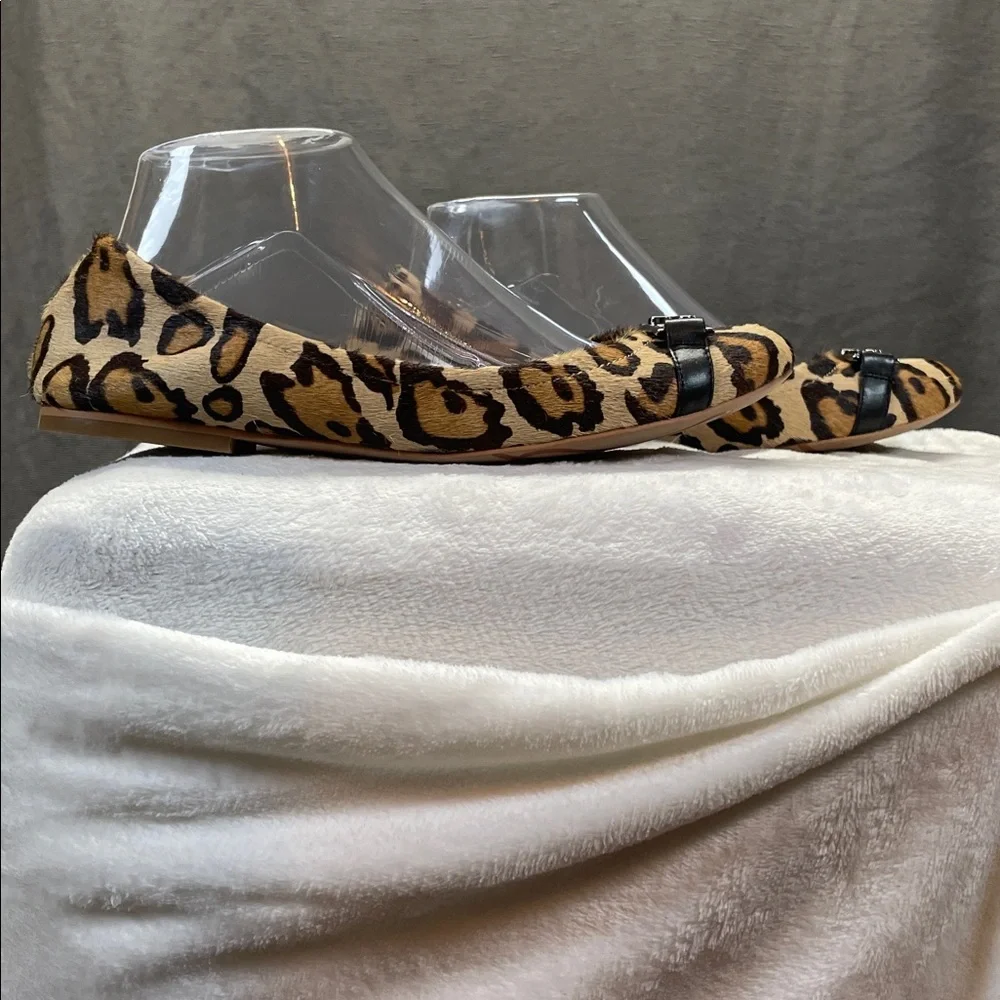 Sam Edelman Betty Leopard Print Flats with Black Details